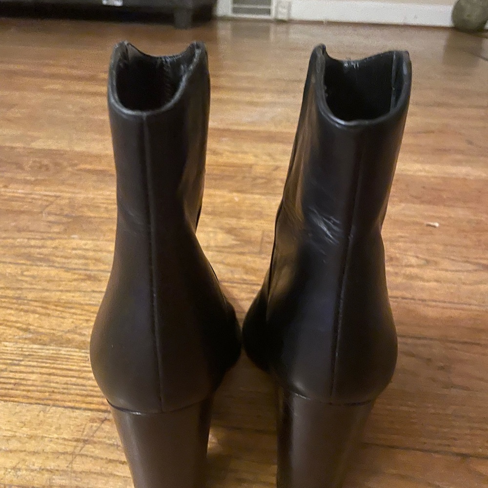 Black Leather Vince Boots Size 9/40 - Picture 4 of 5